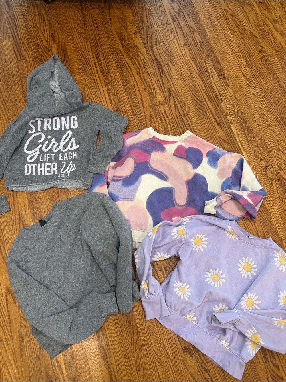 Zara Wild Fable Junior Teen Cropped Sweatshirt Hoodie Lot 4pc Y2K Daisy XXS